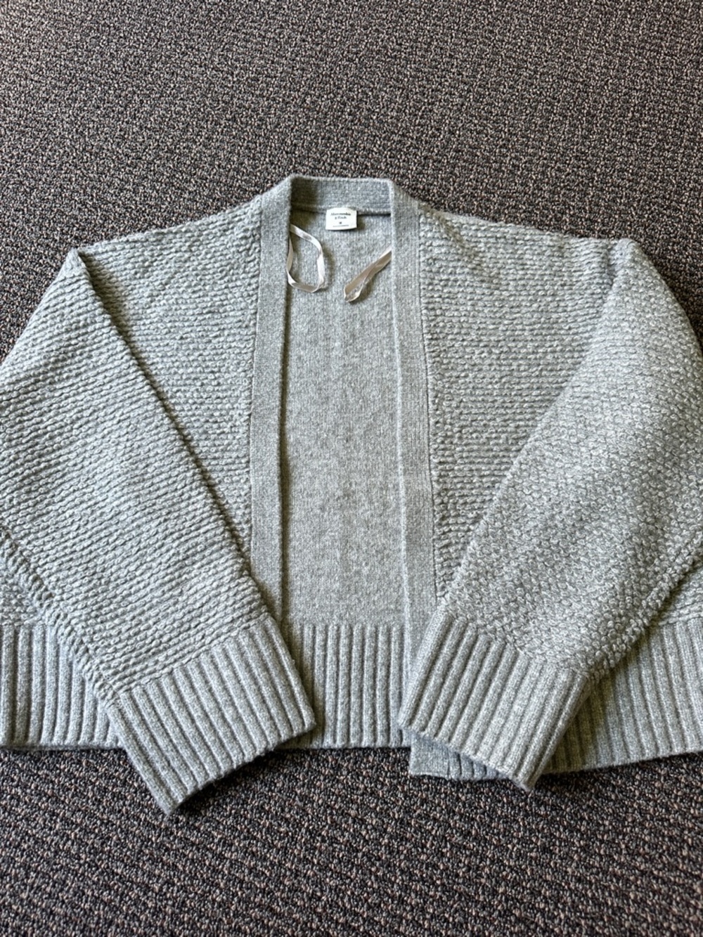 Abercrombie open cardigan gray